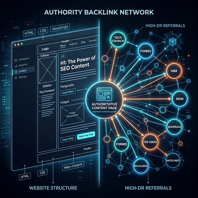 On-Page and Off-Page SEO Visualization